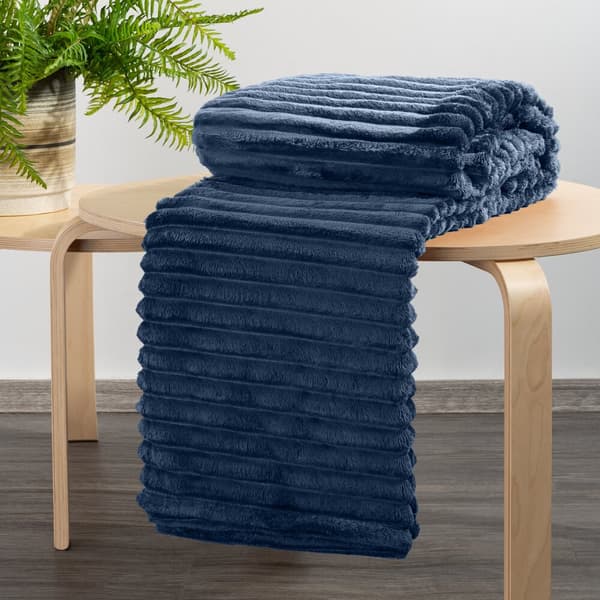 Tæppekast SOFT 150x200 Design91 marineblå