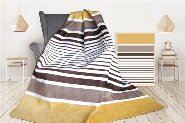 Greno Glamour Tæppe 150x200 Simple gurkemeje beige ecru striber