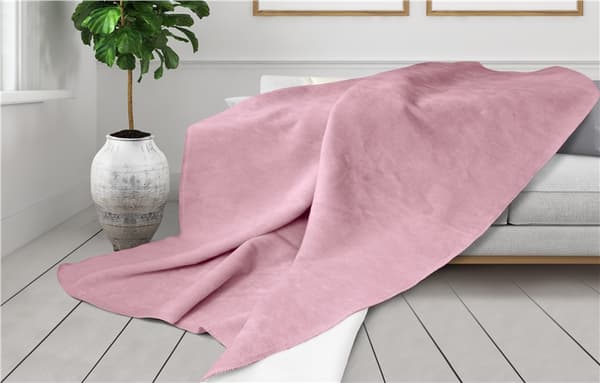 Greno Glamour Tæppe 150x200 Pudder Pink Hvid Glat
