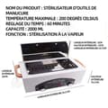 Miniatyrbild 4 av 4: INN luftsterilisator 35x20x20cm varm 200 grader celsius maximal temperatur professionell sterilisator timer sterilisator