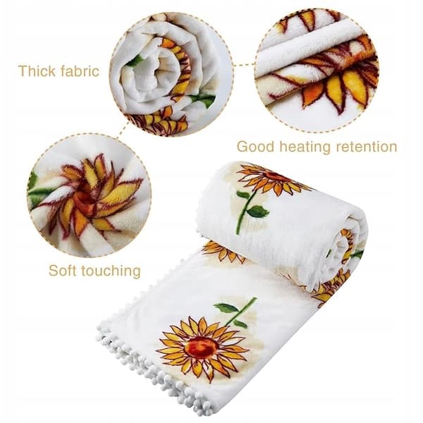 Fleece Tæppe Kaste Blød Tyk Varm Stor 153 x 204 cm Jul