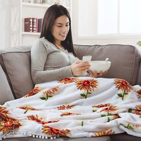 Fleece Tæppe Kaste Blød Tyk Varm Stor 153 x 204 cm Jul