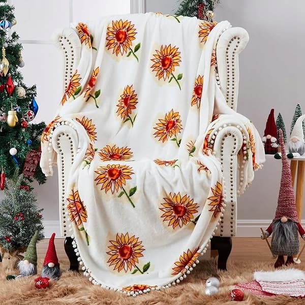 Fleece Tæppe Kaste Blød Tyk Varm Stor 153 x 204 cm Jul
