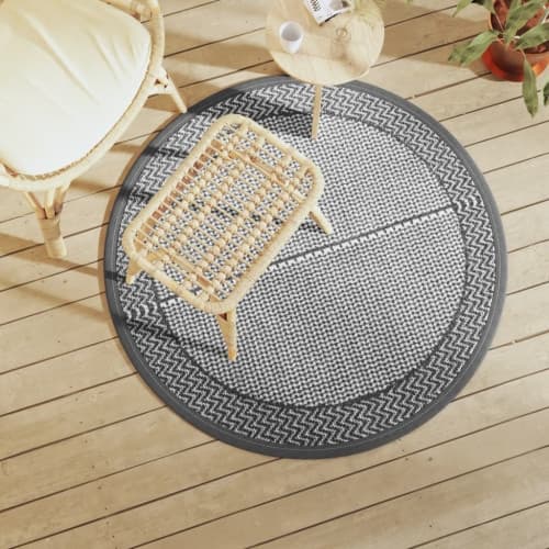 Utomhusmatta ARAKIL grå Ø120 cm PP