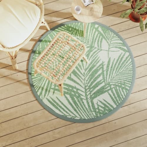 Utomhusmatta ARAKIL grön Ø120 cm PP
