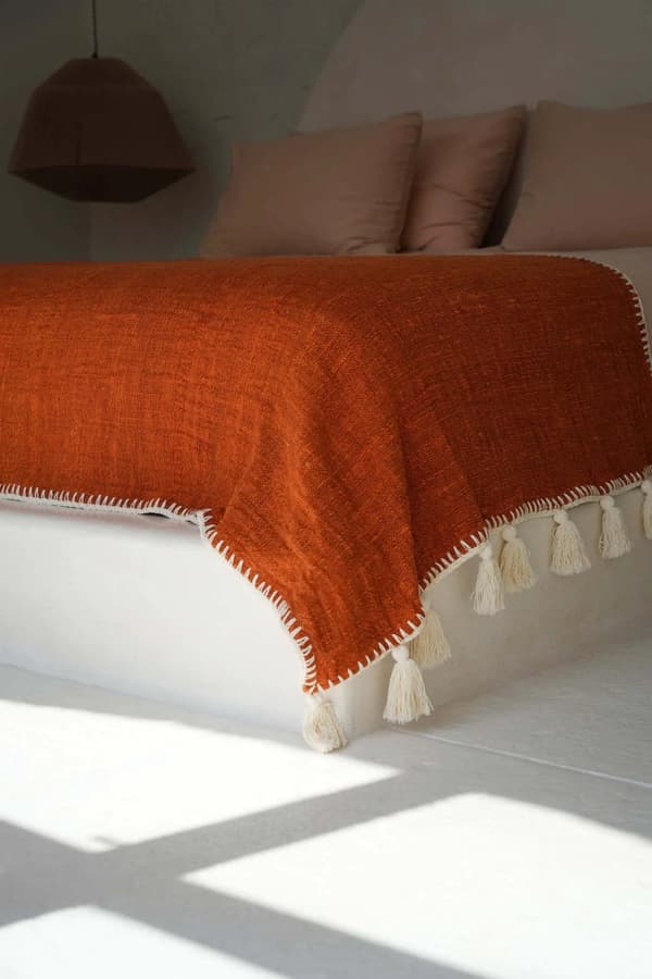 Stitch sengetæppe - Terracotta