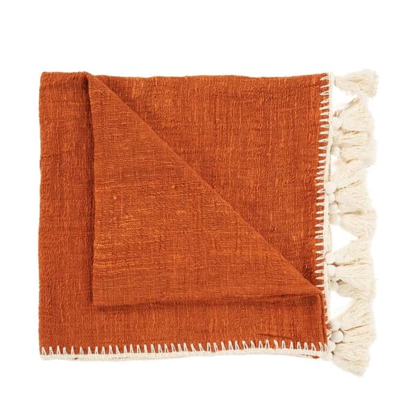 Stitch sengetæppe - Terracotta