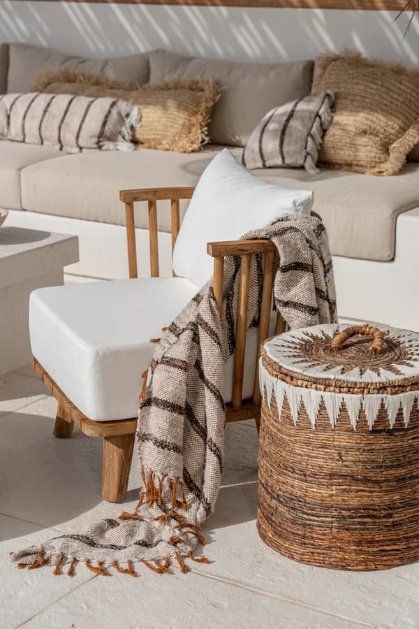 The sil vous Plaid - Bohemisk Hvid