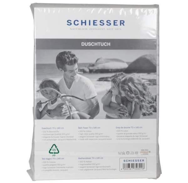 Schiesser Badlakan 70x140cm i Antracit