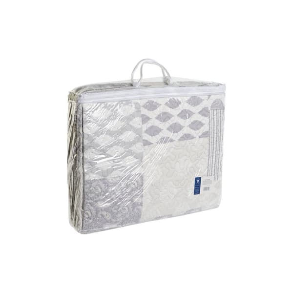 Sengetæppe (vattæppe) DKD Home Decor Beige Grå Seng 180 270 x 270 x 1 cm