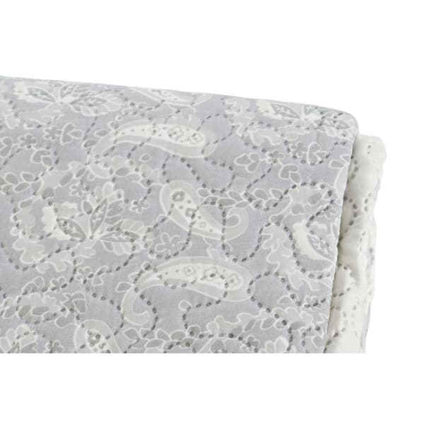 Sengetæppe (vattæppe) DKD Home Decor Beige Grå Seng 180 270 x 270 x 1 cm