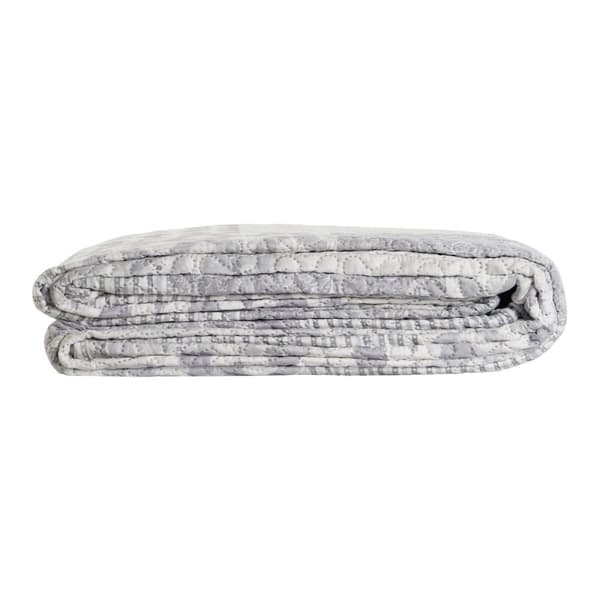 Sengetæppe (vattæppe) DKD Home Decor Beige Grå Seng 180 270 x 270 x 1 cm
