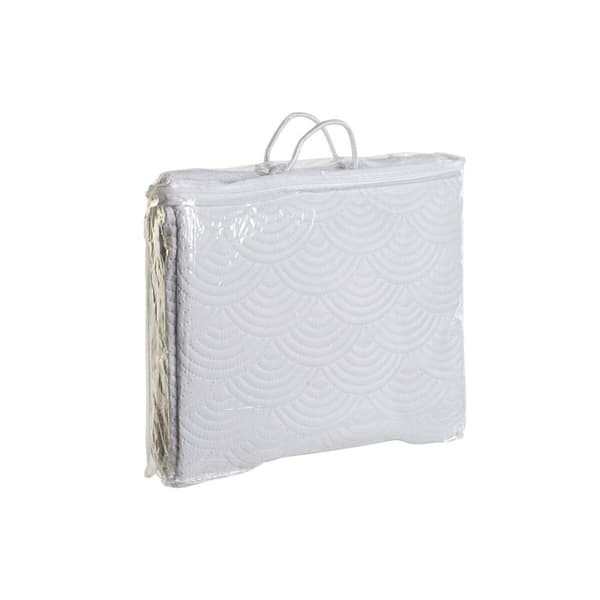Sengetæppe (vattæppe) DKD Home Decor Hvid Seng 90 Seng 150 180 x 260 x 1 cm