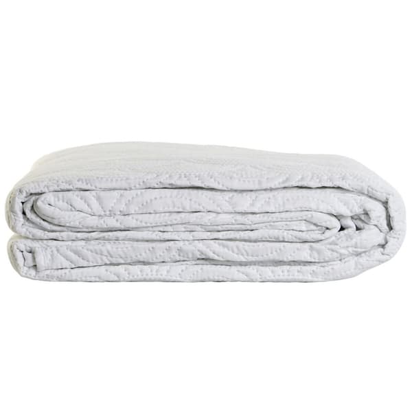 Sengeteppe (dyne) DKD Home Decor Hvit Seng 180 270 x 270 x 1 cm