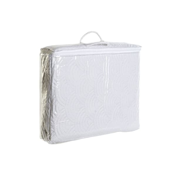 Sengeteppe (dyne) DKD Home Decor Hvit Seng 180 270 x 270 x 1 cm