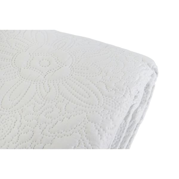 Vuodepeite (viltti) DKD Home Decor Valkoinen Sänky 180 270 x 270 x 1 cm