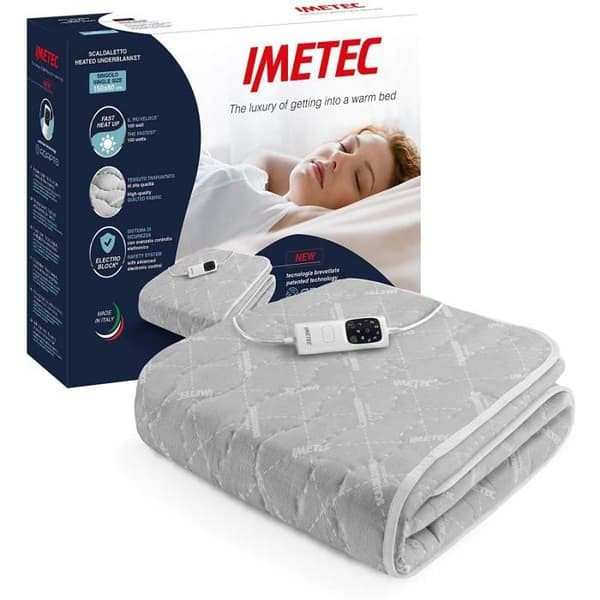 IMETEC Adapto Single Heated Sheet - Grå - Konstant och personlig temperatur - 150x80 cm