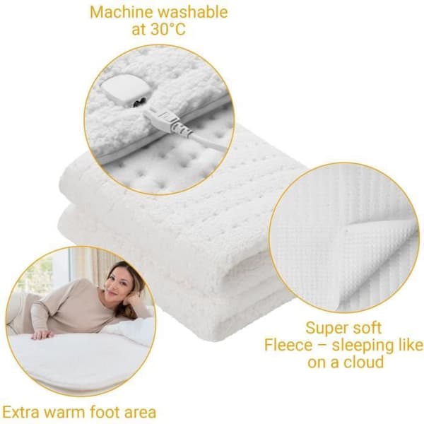 Extra mjuk uppvärmd bäddmadrass i fleece - MEDISANA - HU 672 - Sängvärmare - 4 inställningar - 3 timers - Tvättbar