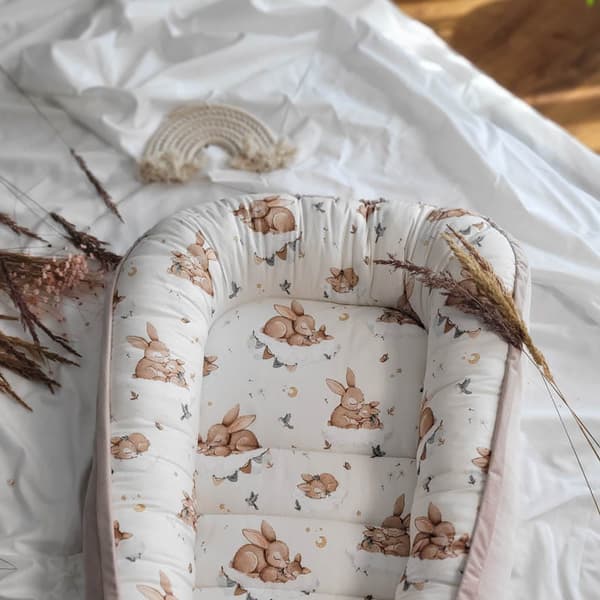 Bambu Baby Cocoon - Kaniner beige