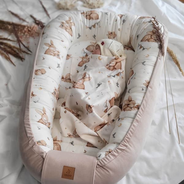 Bambu Baby Cocoon - Kaniner beige