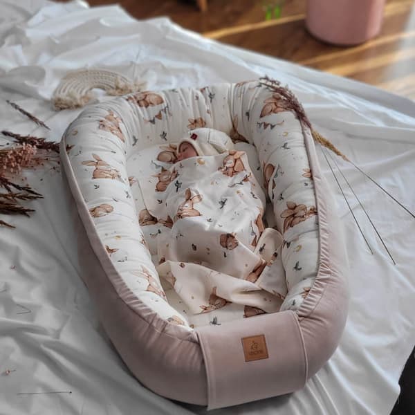 Bambu Baby Cocoon - Kaniner beige