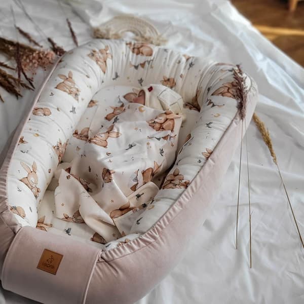 Bambu Baby Cocoon - Kaniner beige