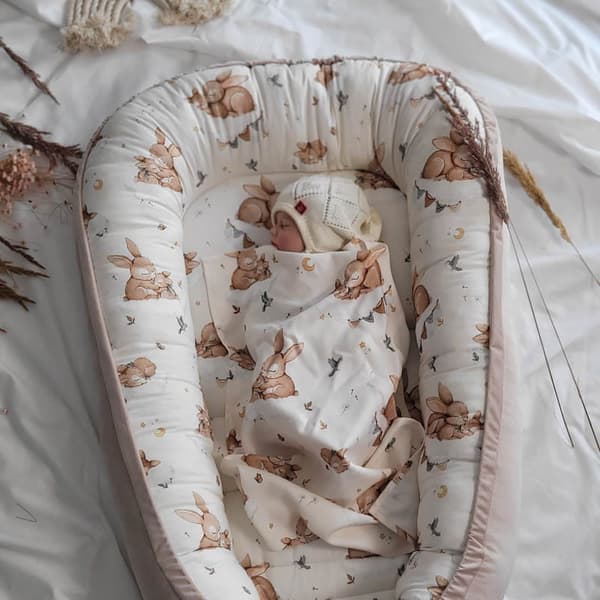 Bambu Baby Cocoon - Kaniner beige