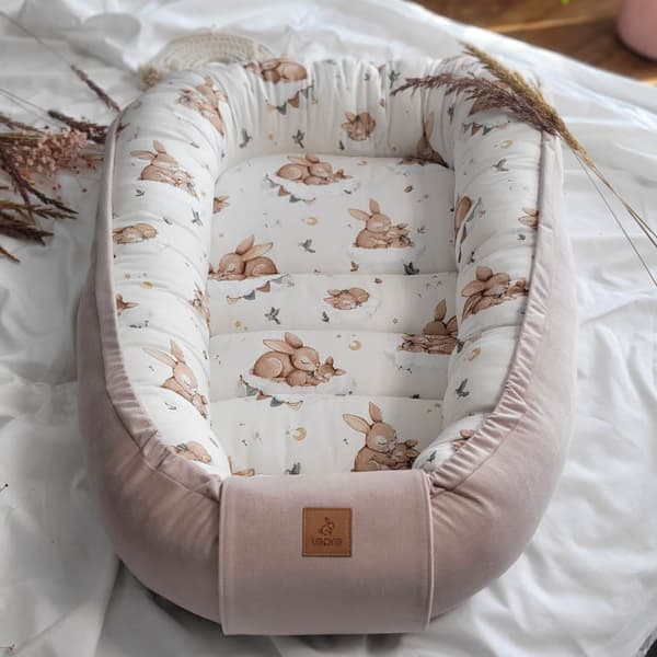 Bambu Baby Cocoon - Kaniner beige