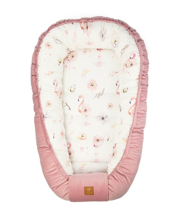 Bambus Baby Cocoon - Flamingoer, pink