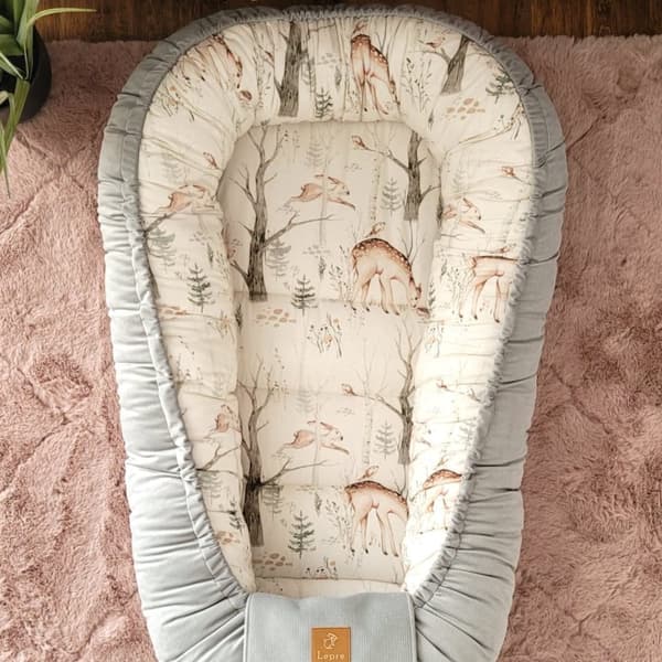 Bambus Baby Cocoon - Forest Paradise, grå