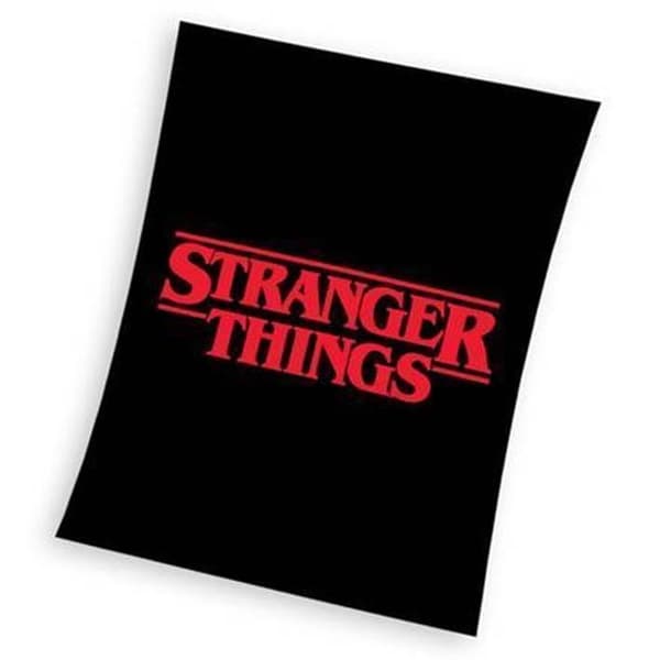 Svart filt STRANGER THINGS 130x170 Coral NETFLIX