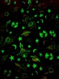 Miniatyrbild 5 av 7: Filt som lyser i mörkret 150x200 Raketer i rymden Fluorescerande