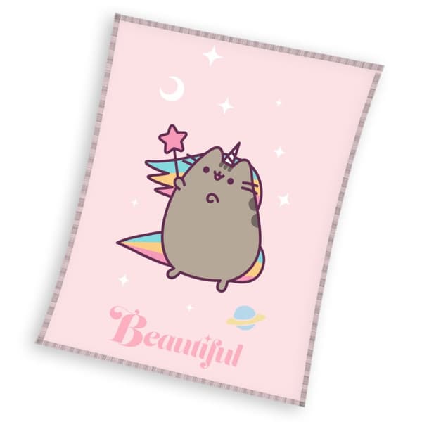 Fleece tæppe 150x200 Pusheen enhjørning