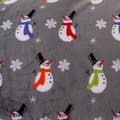 Miniatyrbild 9 av 11: Filt 160x200 Juldekorativa Snögubbar Julgrå