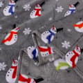 Miniatyrbild 10 av 11: Filt 160x200 Juldekorativa Snögubbar Julgrå