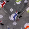 Miniatyrbild 11 av 11: Filt 160x200 Juldekorativa Snögubbar Julgrå