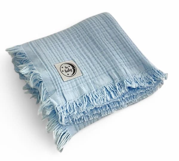 Vauvanpeitto 100x120 Musliini Be Baby Blue Soft