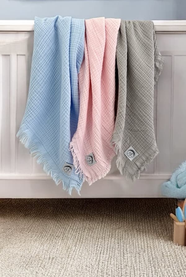 Babytæppe 100x120 Muslin Be Baby Pink Soft