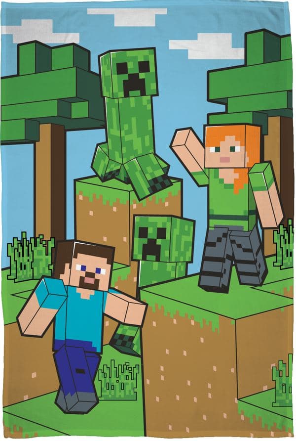 MINECRAFT-peitto 100x150 Creeper Steve