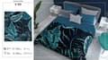 Pikkukuva 5 / 5: Päiväpeitto 170x210 Dutch Leaves Navy Turquoise