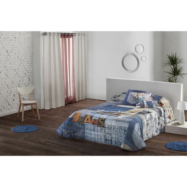 Sängöverdrag Lois PATCH P. Blå Säng 90 180 x 260 cm (2 Delar)