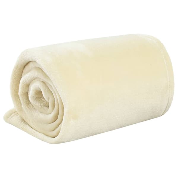 Filt gräddvit 200x240 cm polyester