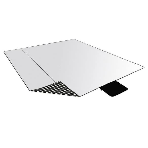 NILS CAMP picknickfilt NC2310 svart och vit 300 x 200 cm