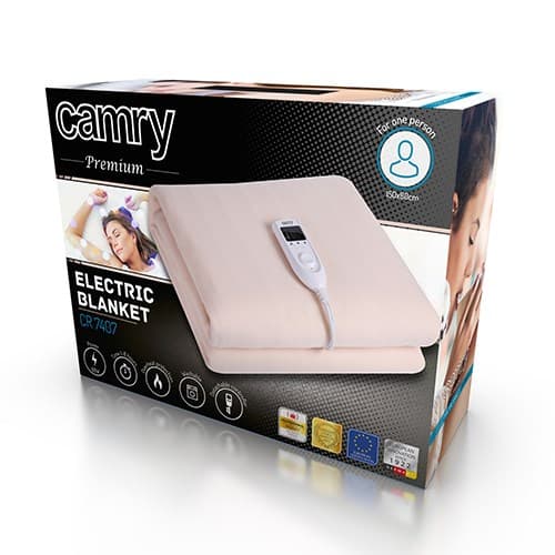 Camry CR 7422 elektrisk filt 85 W Vit polyester, syntetisk ull