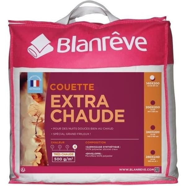 BLANREVE Extra Warm mikrokuitupeitto - 140 x 200 cm - Valkoinen