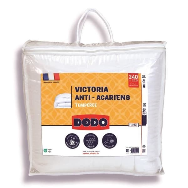 DODO Tempererat täcke 300gr/m² kvalsterfritt VICTORIA 220x240 cm vitt