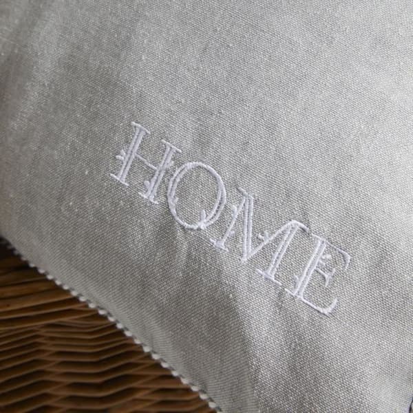 Pude - TODAY - CHARME - Chambray x Petite broderie Capucine - 40 x 40 cm