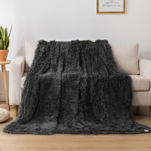 TÆPPE 160x200 SORT DOBBELTSIDIGT SHAGGY