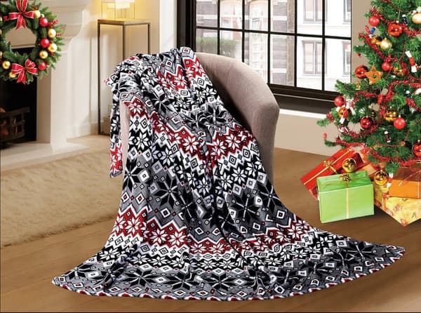 Fleece Julfilt 200x220 Grå