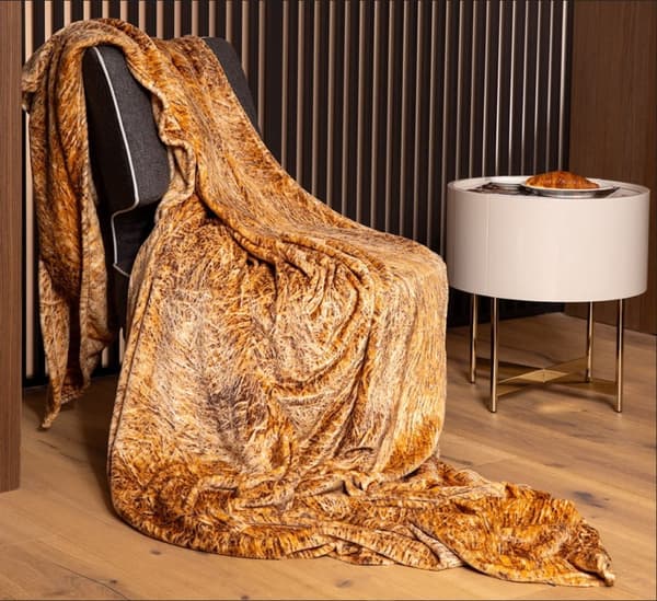 Fleece tæppe 220x240 strå